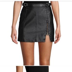 Free People Soft Leather Adjustable Skirt 2